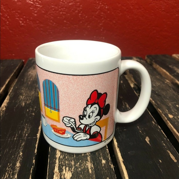 Disney Mickey Mouse Minnie Mouse Mug Coffee Cup Vintage Retro Collectible 1989 - Picture 5 of 9